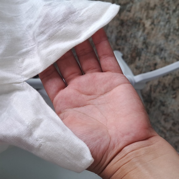 NWT JM Collection Linen Top Tunic Silver Rhinestones Roll-tap Sleeve Sz 18 (XL) - Picture 5 of 15